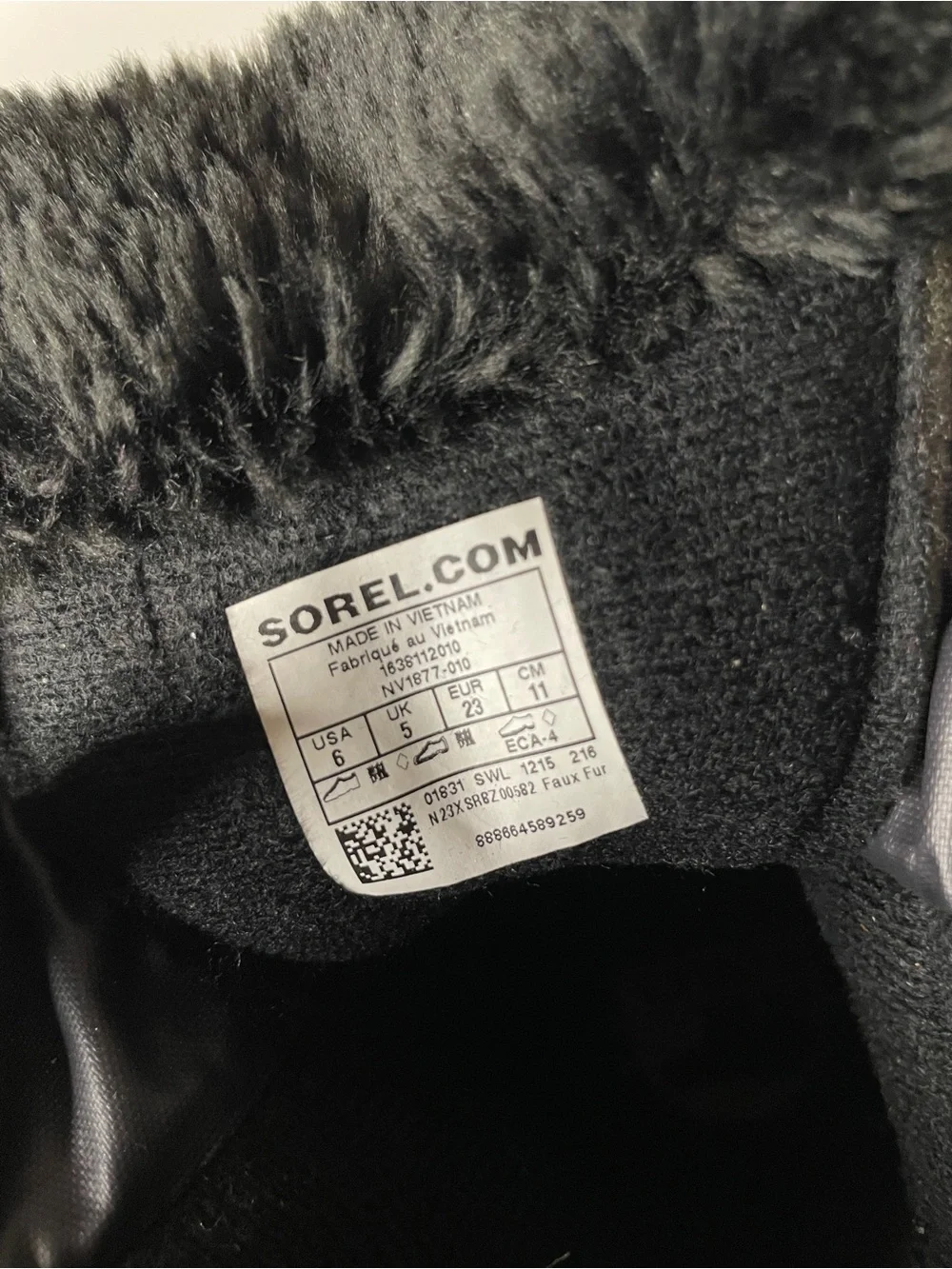Sorel Outdoor Snow Commander Boots Sz 6 Children’s Unisex Black Winter
